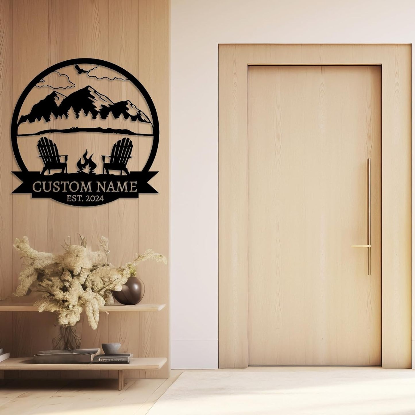 Personalized Campfire Metal Sign , Rustic Outdoor Wall Decor for Campgrounds-MetalsignX