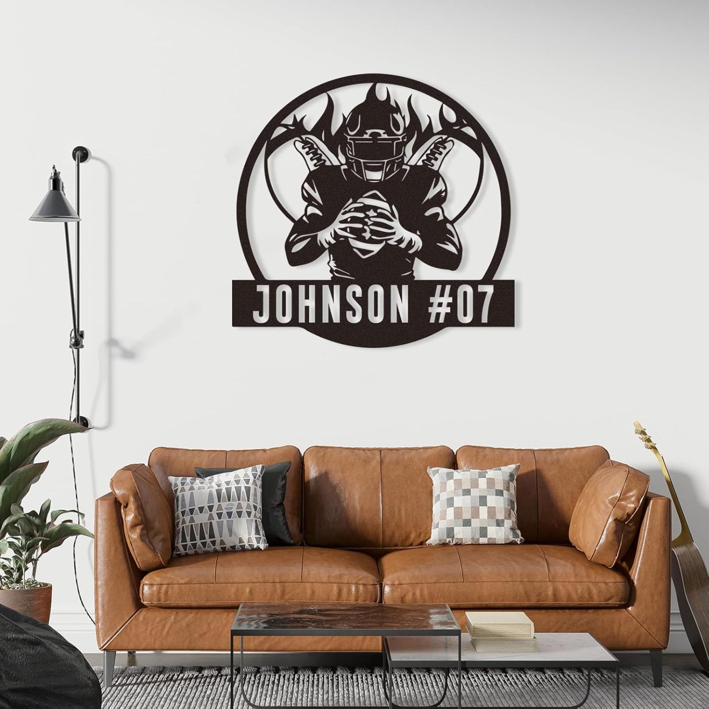 Personalized Football Metal Sign, Metal Signs Customized, Custom Ball Football Metal Wall Art, Custom Signs Outdoor Metal, Custom Name Sign Football Room Decor for Boys