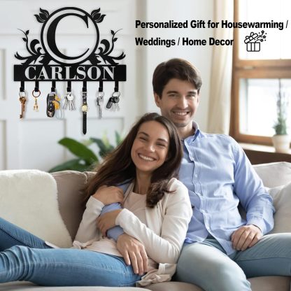 Custom Metal Key Holders, Nature-Inspired Wall Decor for Home Organization, Personalized Key Storage-MetalsignX