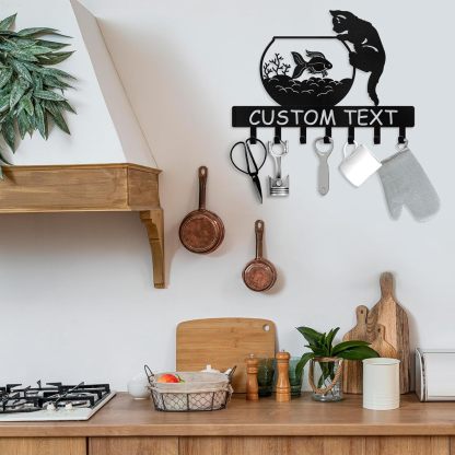 Custom Dog Leash Holder for Wall, Custom Metal Key Holder Wall Mount-MetalsignX