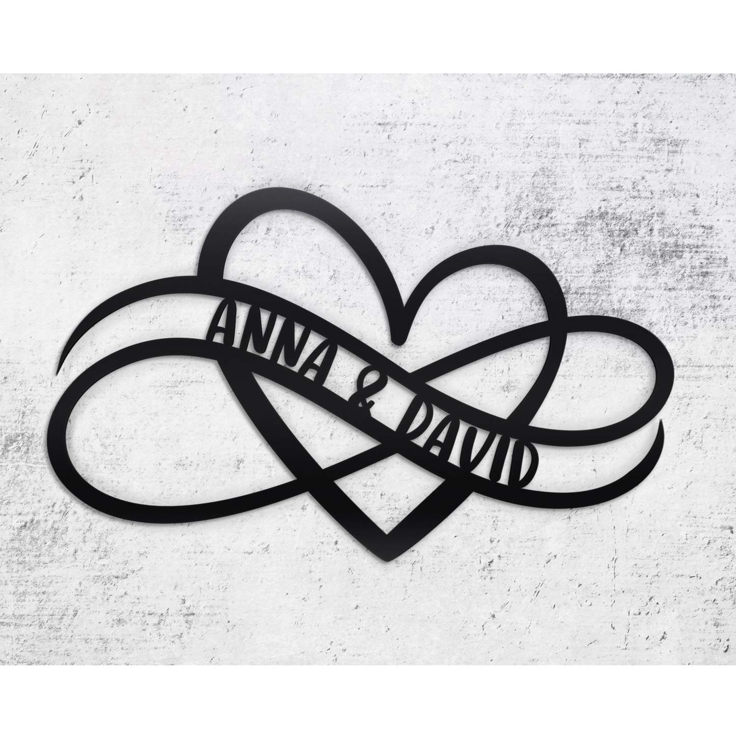 Personalized 100% Handmade Wedding Metal Sign of Infinity Love with Name-MetalsignX