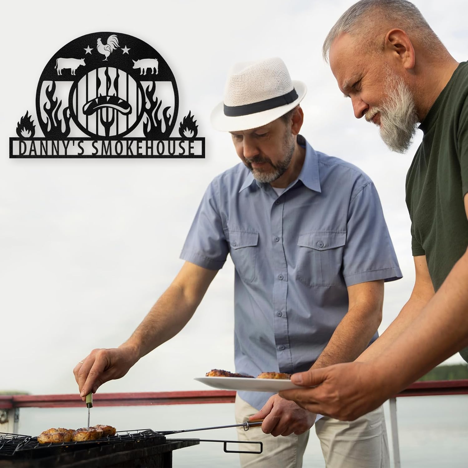 Personalized Kitchen Wall Plaque - Coffee, BBQ & Wine Metal Art for Food Lovers-MetalsignX