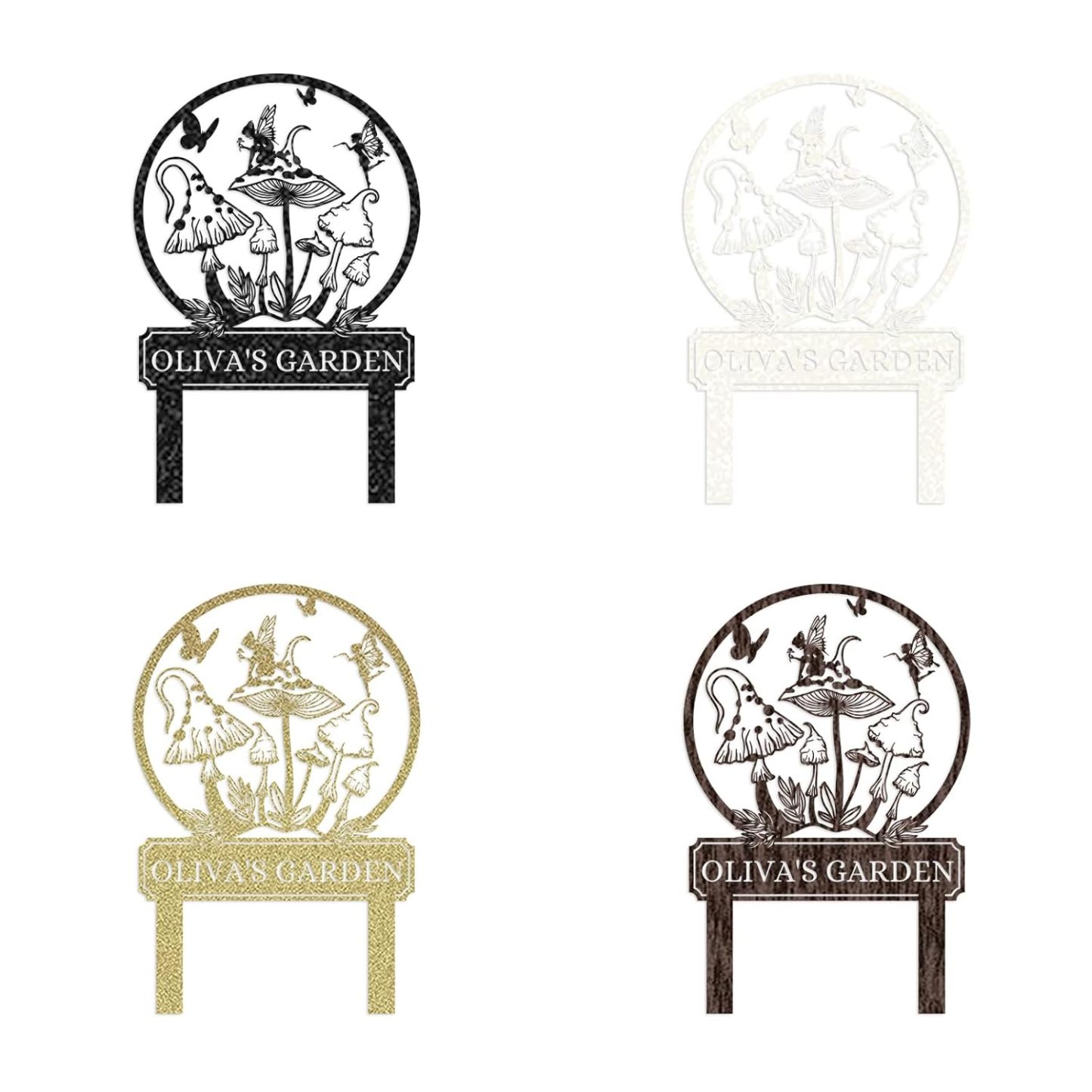 Handcrafted Fairy Garden Stake , Rustic Metal Sign for Magical Yard Spaces-MetalsignX