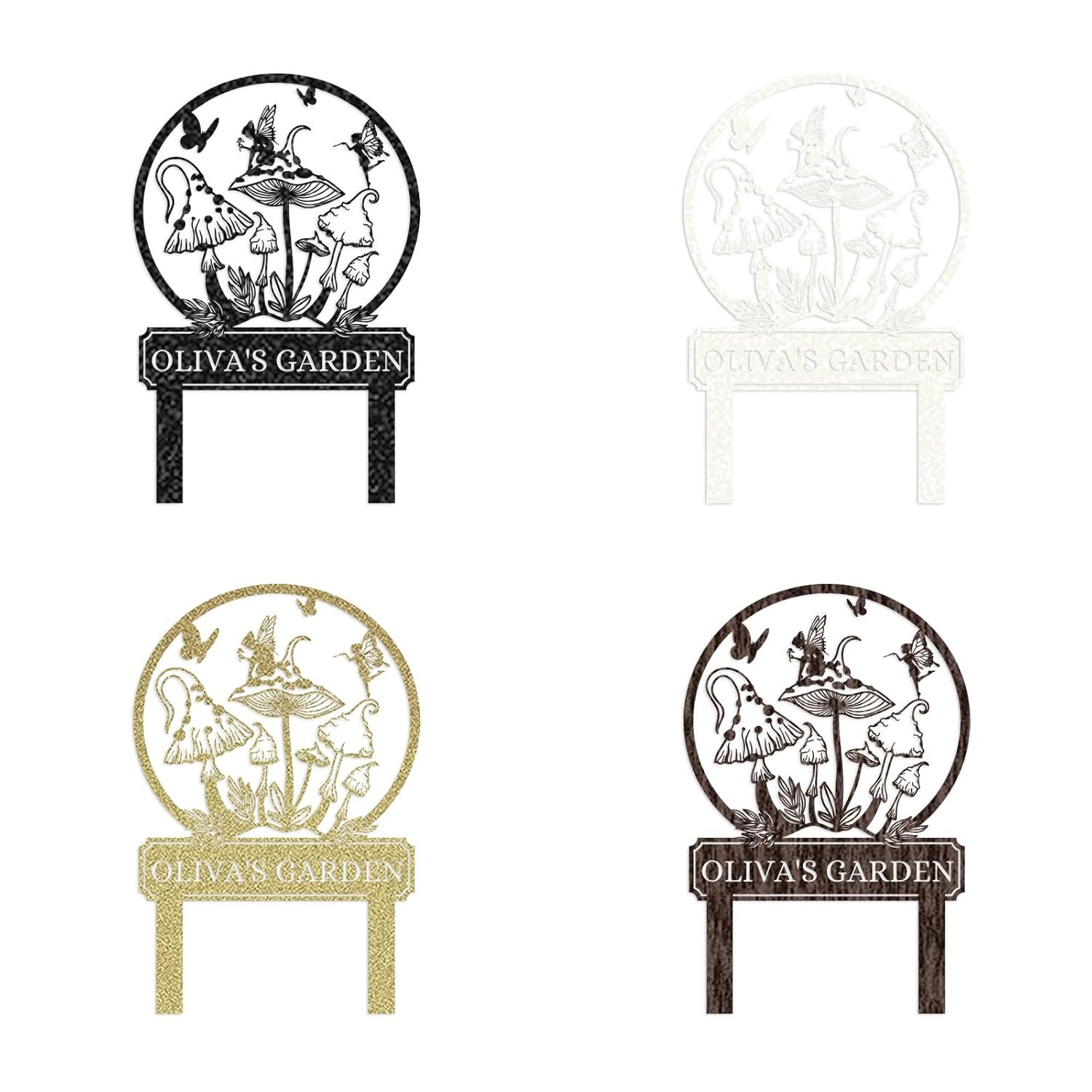 Handcrafted Fairy Garden Stake , Rustic Metal Sign for Magical Yard Spaces-MetalsignX