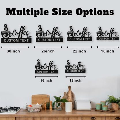 Personalized Kitchen Wall Plaque - Coffee, BBQ & Wine Metal Art for Food Lovers-MetalsignX