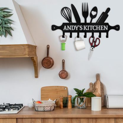 Custom Key Holder Wall Mounted, Personalized Metal Kitchen Key Holder for Wall-MetalsignX