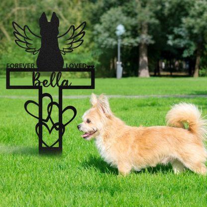 Personalized Pet Memorial Garden Stake, Custom Cat Headstone for Outdoor Decor | Memorial Plaque for Lost Pets-MetalsignX