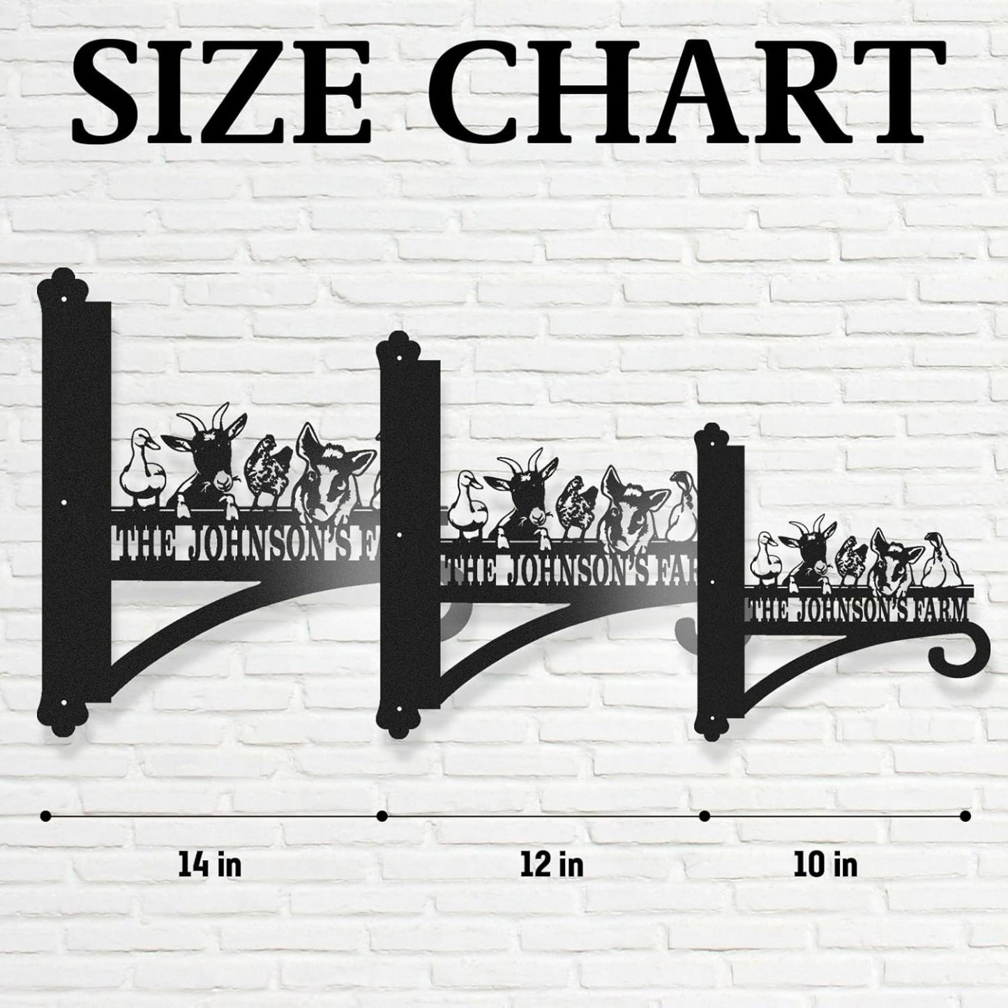 Personalized Iron Hanging Plant Bracket, Customizable Decorative Wall Plant Hanger Indoor Outdoor, Custom Name Bird Feeder Hook, Anti Rust Metal Hook for Wind Chimes Lantern