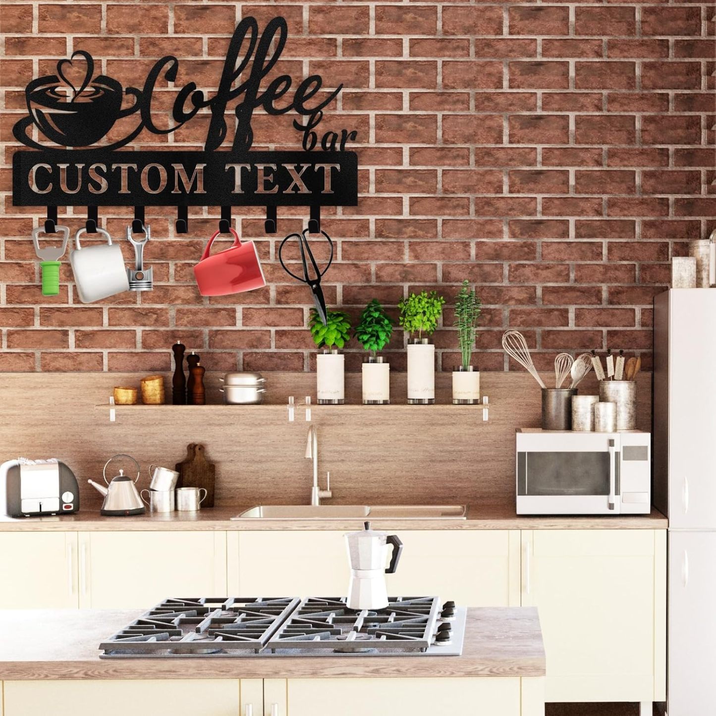 Custom Key Holder for Wall, Personalized Metal Coffee Key Holder Wall Mounted-MetalsignX