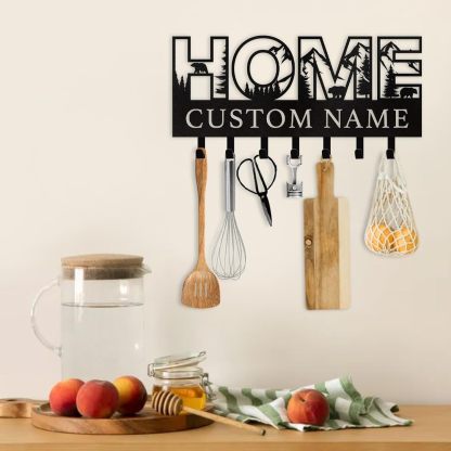 Personalized Key Holder on Wall, Custom Key Hanger Wall Mount with Name-MetalsignX