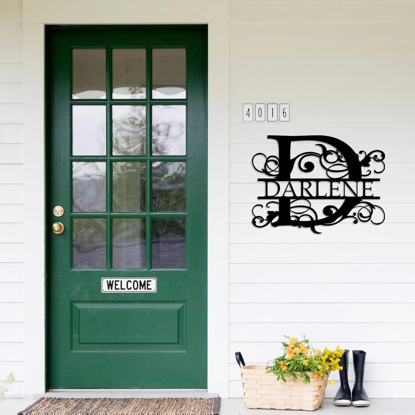 Custom Metal Signs, Family Name & Split Letter Monogram Wall Decor, Outdoor Metal Art & Personalized Wedding Gifts-MetalsignX