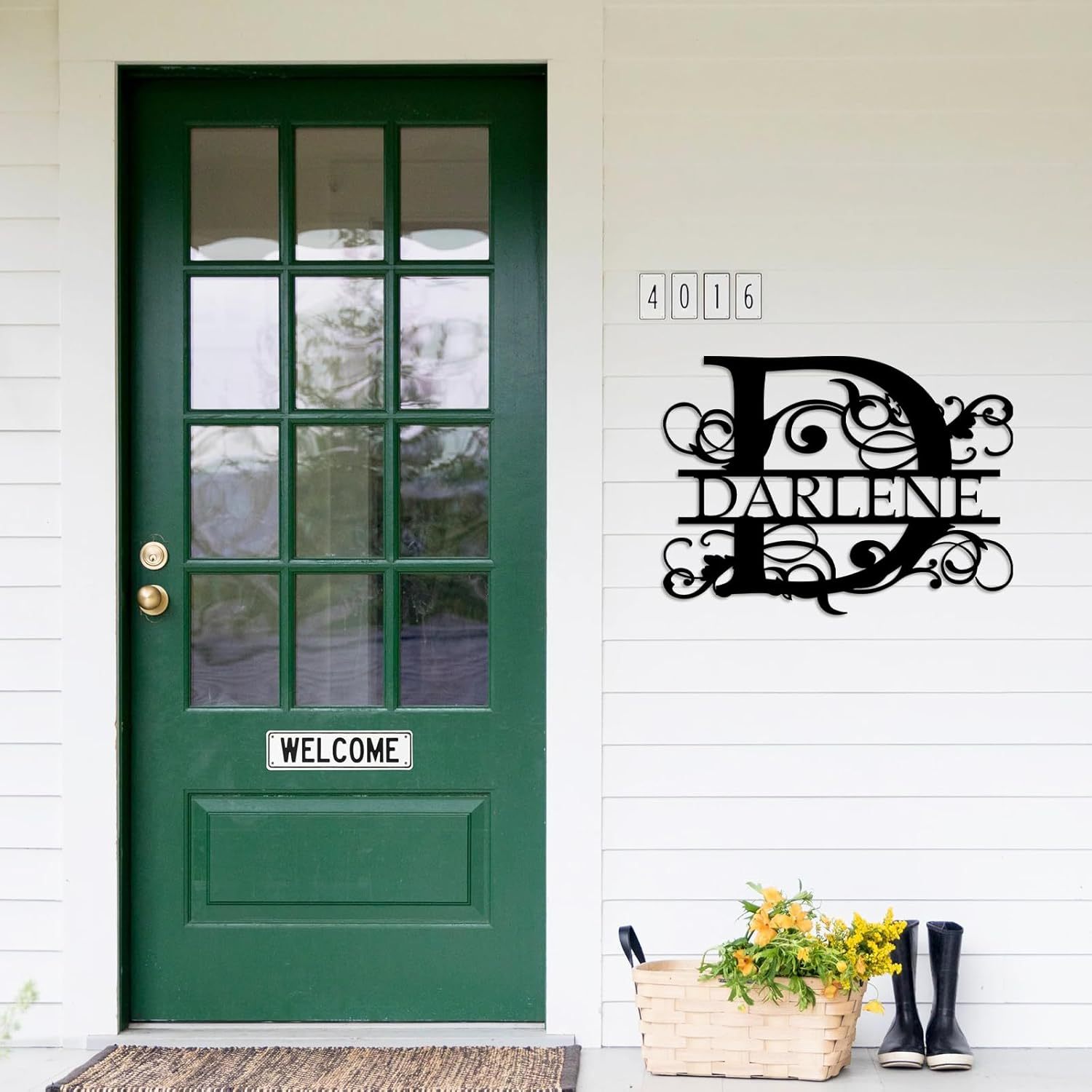 Custom Metal Signs, Family Name & Split Letter Monogram Wall Decor, Outdoor Metal Art & Personalized Wedding Gifts-MetalsignX