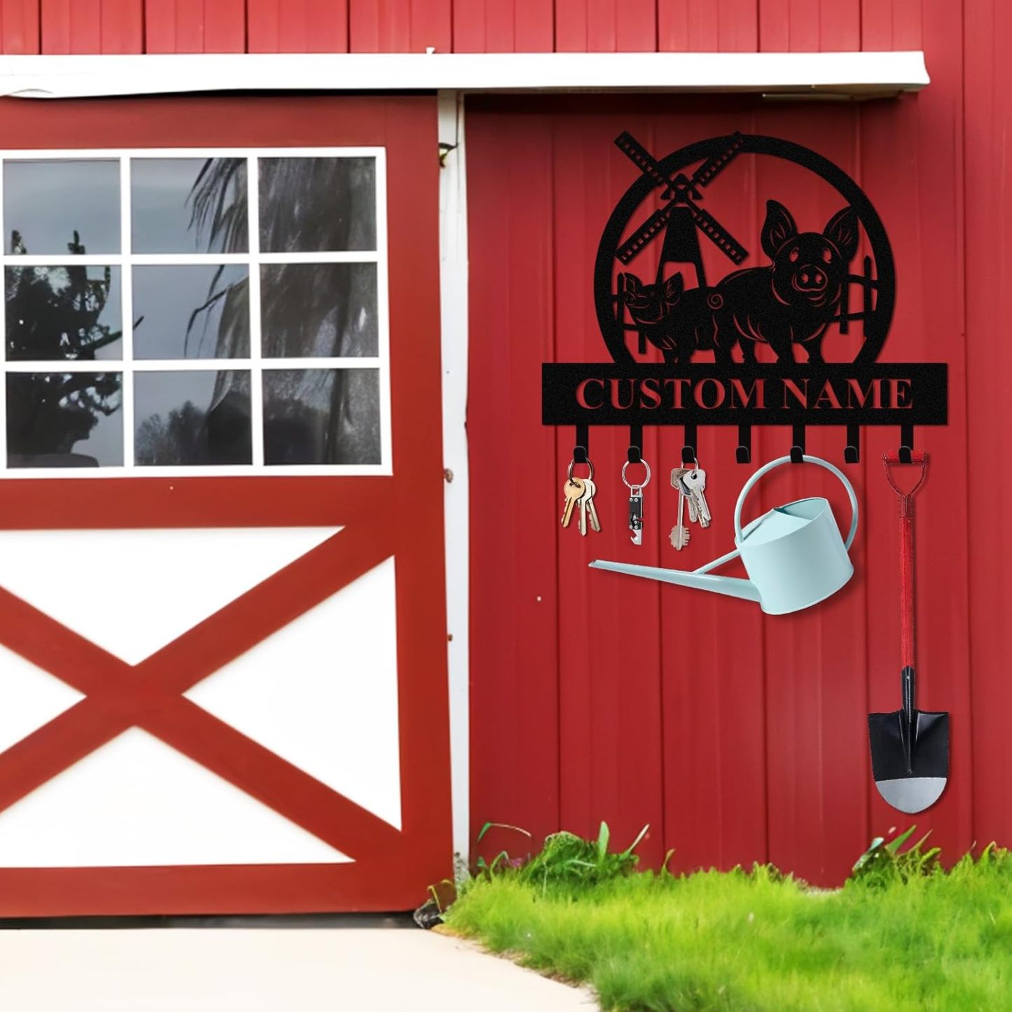 Personalized Key Holder for Wall, Custom Camping Wall Key Hooks with Name-MetalsignX