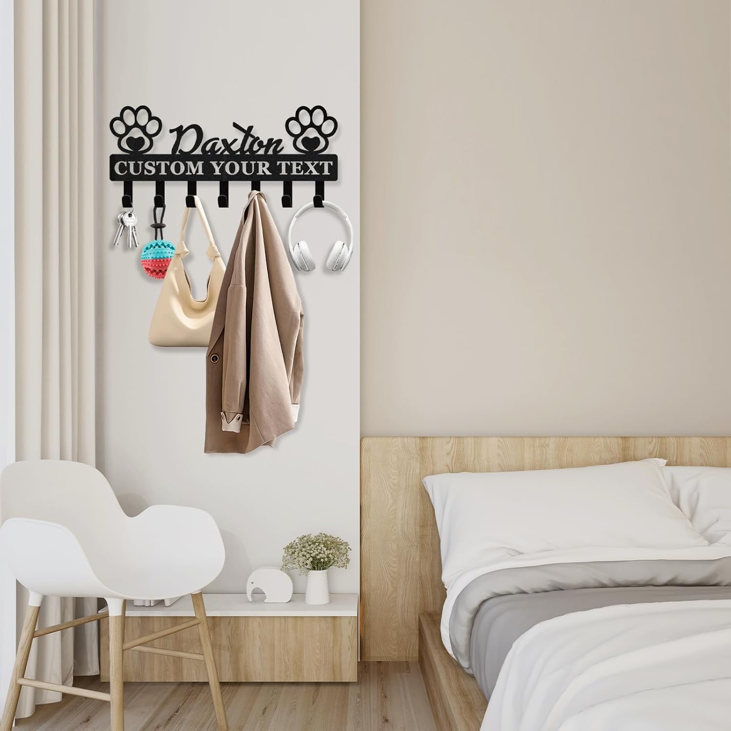 Custom Dog Leash Holder for Wall, Custom Metal Key Holder Wall Mount-MetalsignX