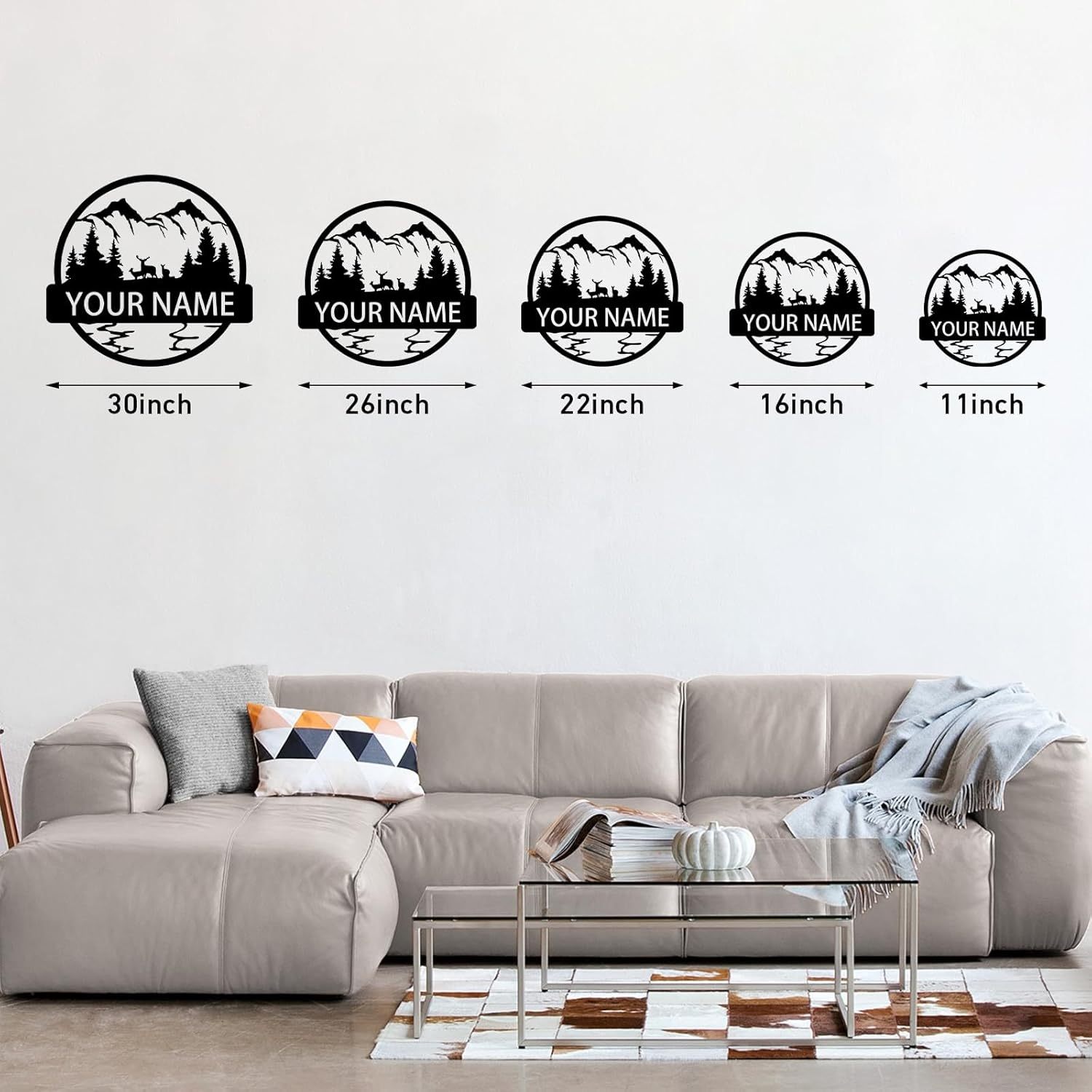 Custom Signs Outdoor Metal, Mountain Design, Personalized Camping Gifts-MetalsignX