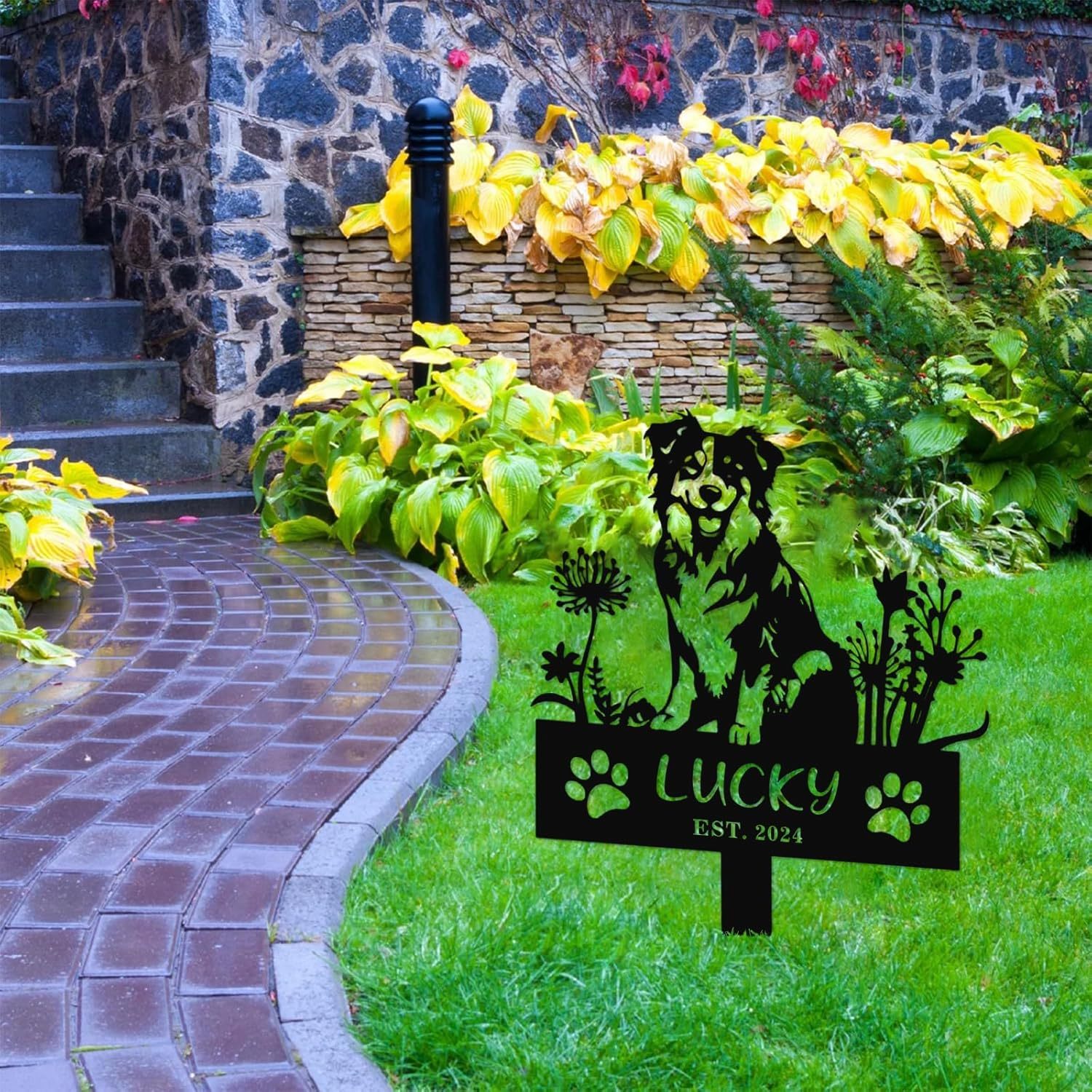 Personalized Pet Memorial Garden Stake, Custom Cat Headstone for Outdoor Decor | Memorial Plaque for Lost Pets-MetalsignX