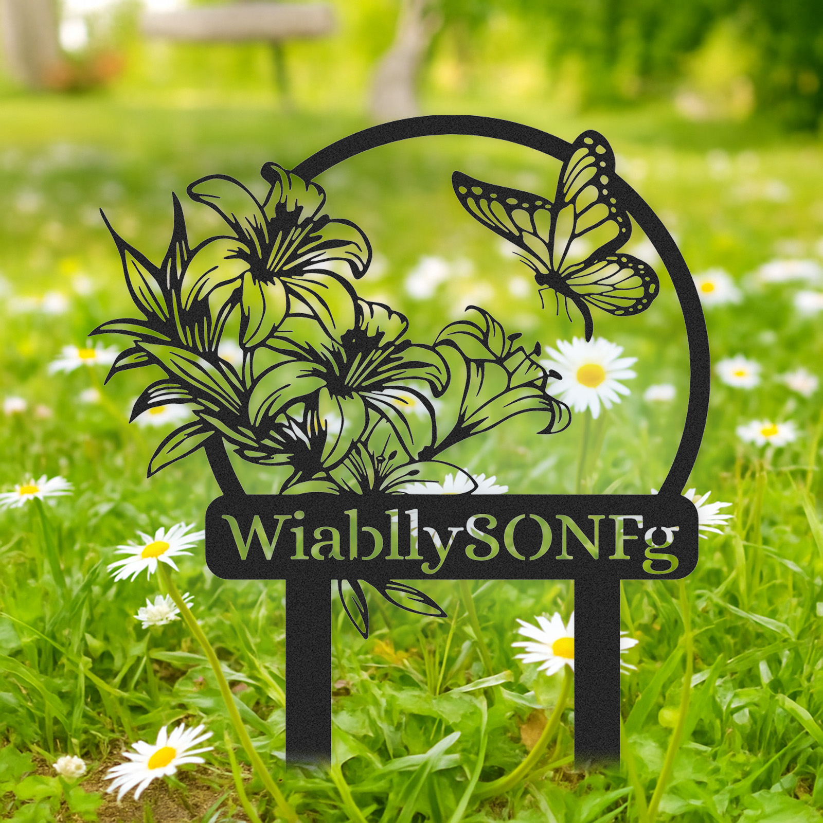 Personalized Garden Stake Metal Sign 