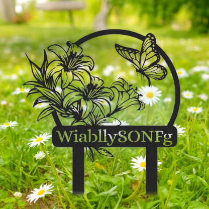 Personalized Garden Stake Metal Sign 