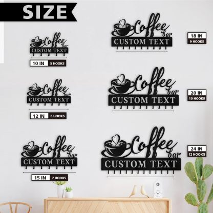 Custom Key Holder for Wall, Personalized Metal Coffee Key Holder Wall Mounted-MetalsignX