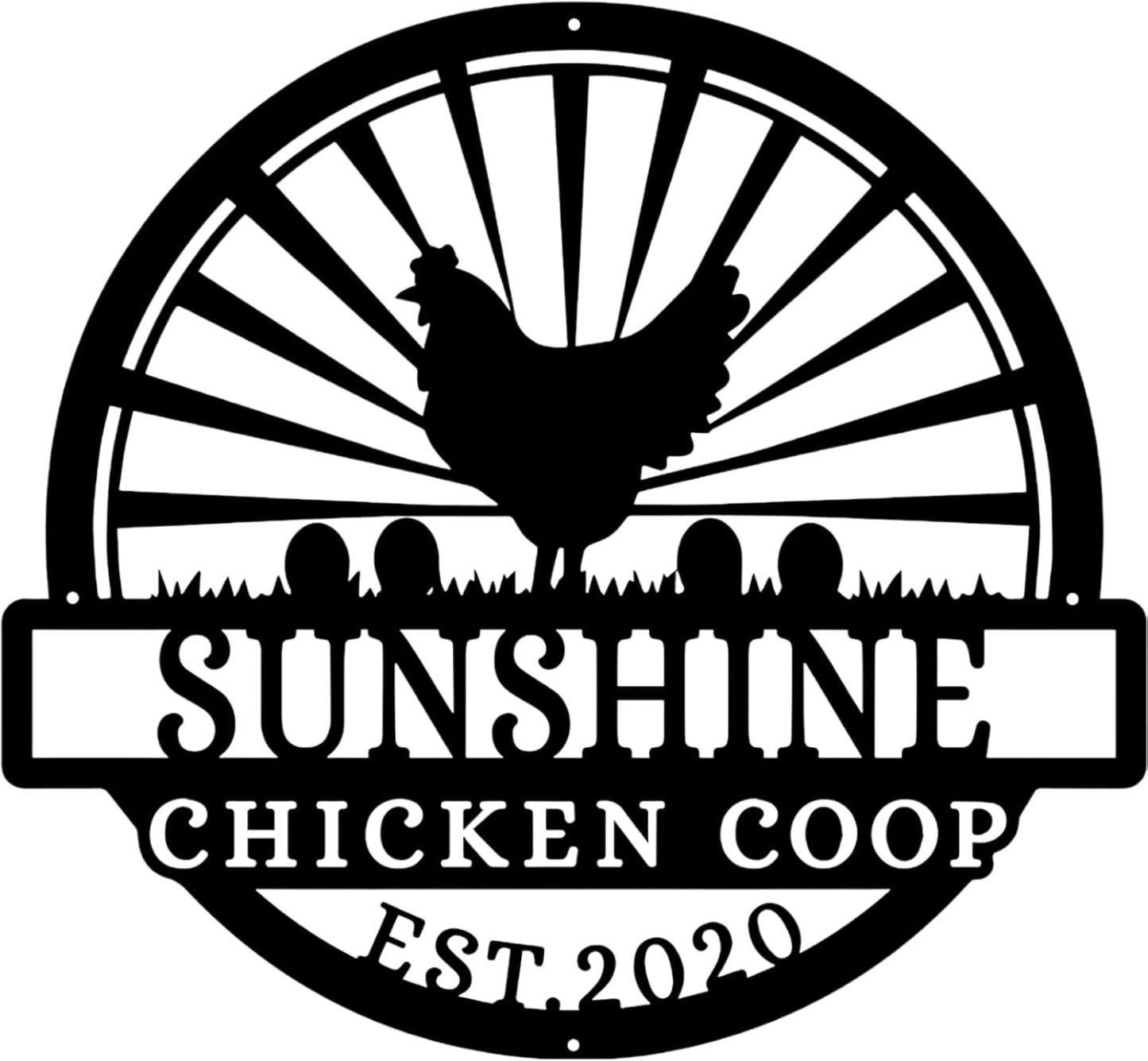 Custom Metal Signs Chicken Coop Signs for Farm Yard Decor-MetalsignX