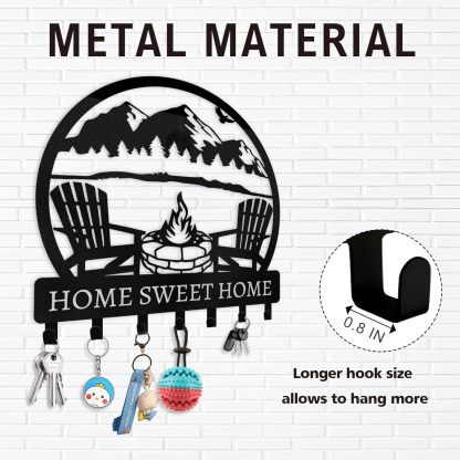 Personalized Mountain Design Key Holder for Wall-MetalsignX