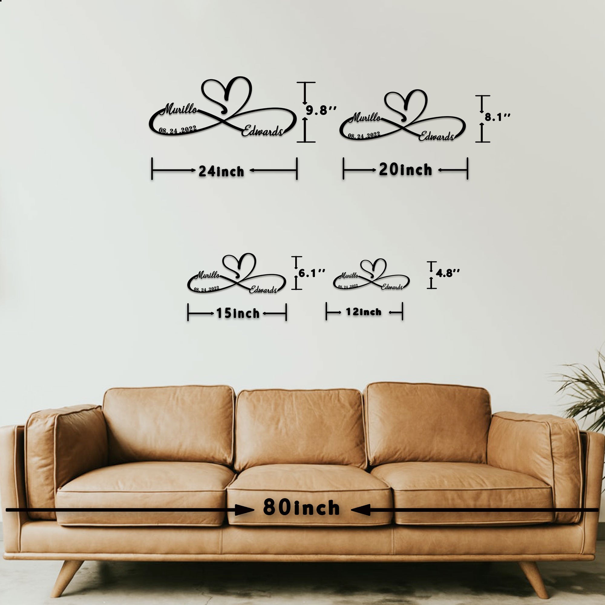 Personalized 100% Handmade Wedding Metal Sign of Name And Special Date-MetalsignX