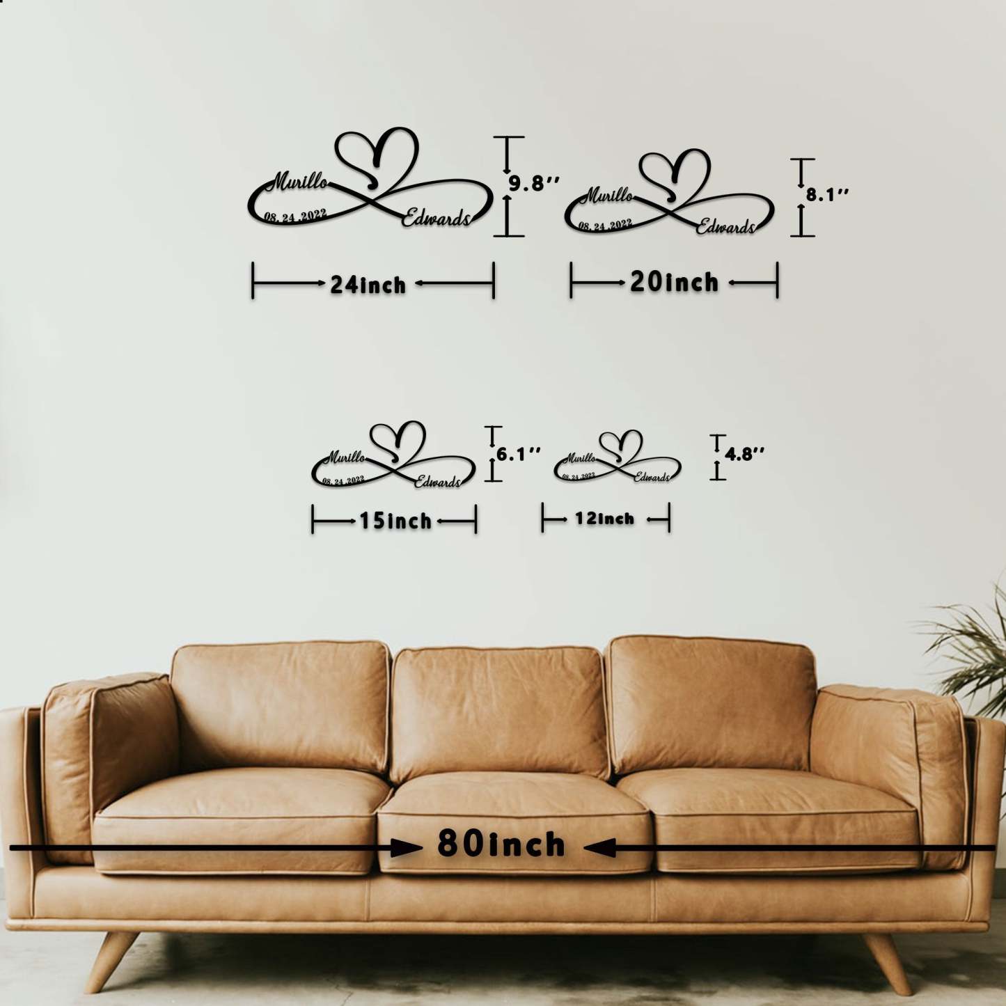 Personalized 100% Handmade Wedding Metal Sign of Name And Special Date-MetalsignX