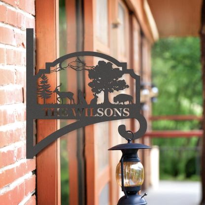 Personalized Iron Hanging Plant Bracket, Customizable Decorative Wall Plant Hanger Indoor Outdoor, Custom Name Bird Feeder Hook, Anti Rust Metal Hook for Wind Chimes Lantern