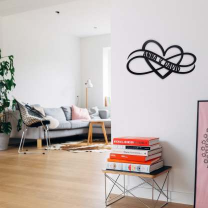 Personalized 100% Handmade Wedding Metal Sign of Infinity Love with Name-MetalsignX