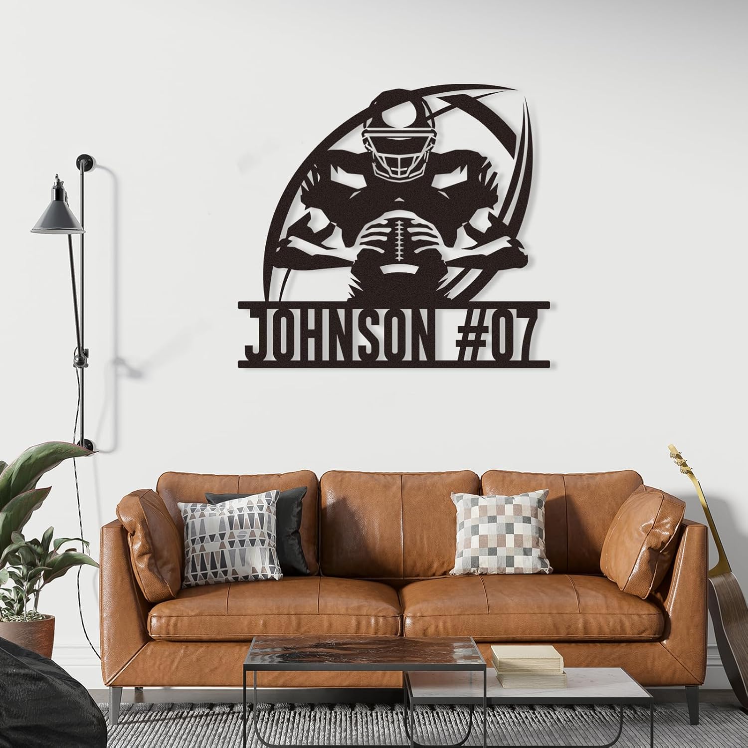 Personalized Football Metal Sign, Metal Signs Customized, Custom Ball Football Metal Wall Art, Custom Signs Outdoor Metal, Custom Name Sign Football Room Decor for Boys