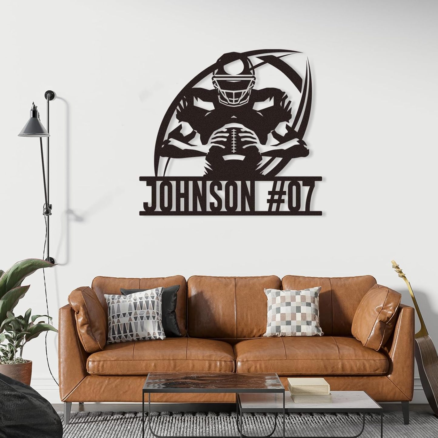 Personalized Football Metal Sign, Metal Signs Customized, Custom Ball Football Metal Wall Art, Custom Signs Outdoor Metal, Custom Name Sign Football Room Decor for Boys