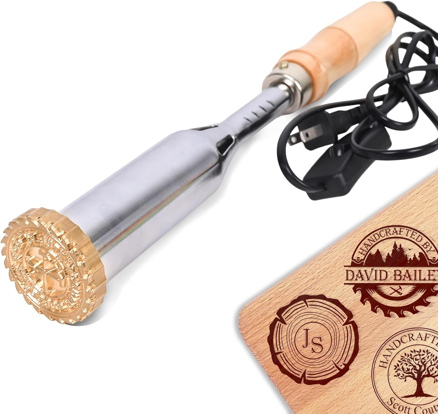 Custom Electric Branding Iron for Wood, Durable Personalized Logo Metal Branding Iron for Wood Burning Stamp Leather Meat, Handcrafted Design Weddings & Personalized Gifts
