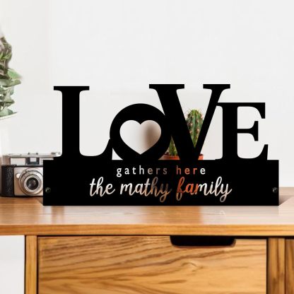  Custom Family Name Plate for Desk, Metal Sign Name Tags, Personalized Desk Accessories-MetalsignX