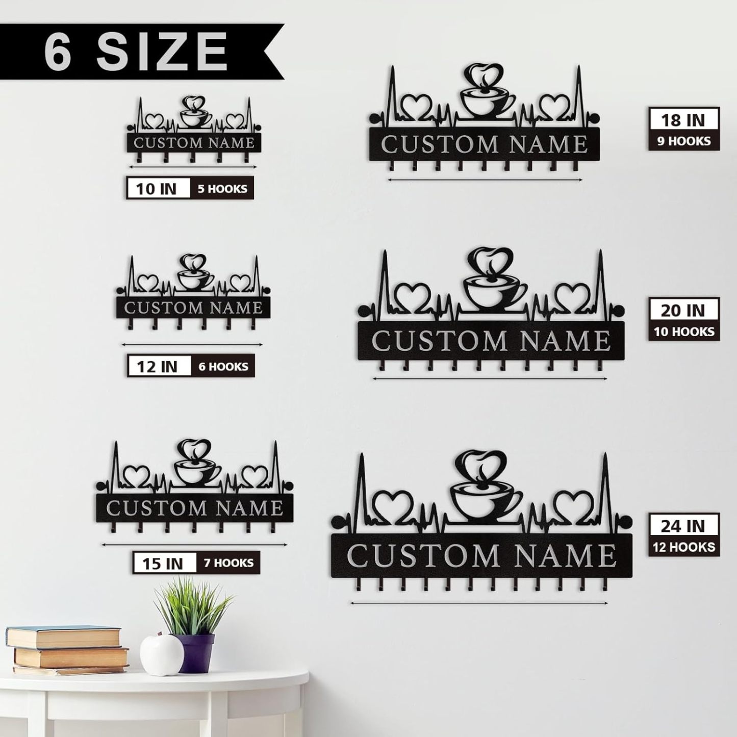 Personalized Key Holder on Wall, Custom Key Hanger Wall Mount with Name-MetalsignX