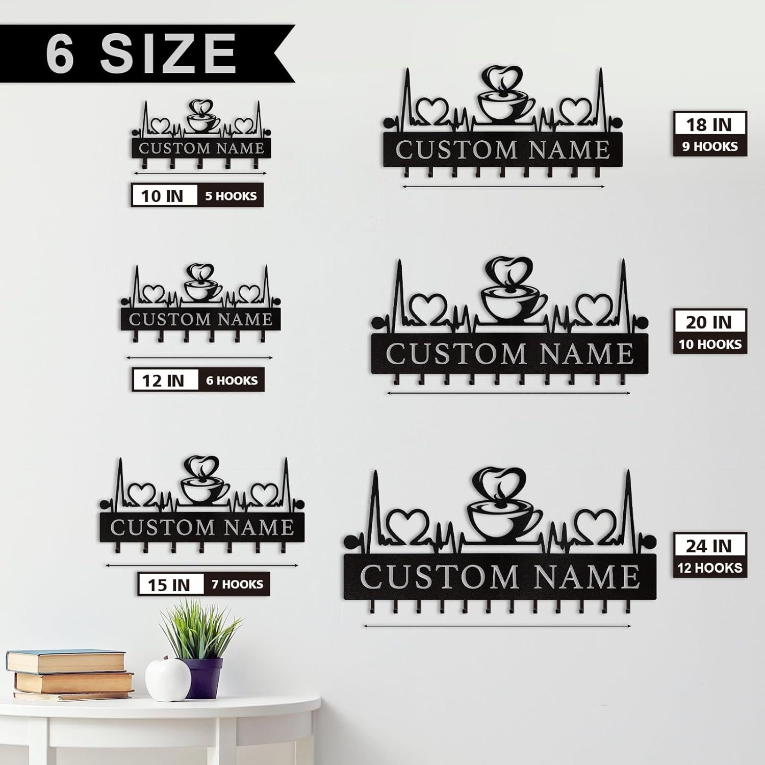 Personalized Key Holder on Wall, Custom Key Hanger Wall Mount with Name-MetalsignX