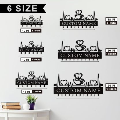 Personalized Key Holder on Wall, Custom Key Hanger Wall Mount with Name-MetalsignX