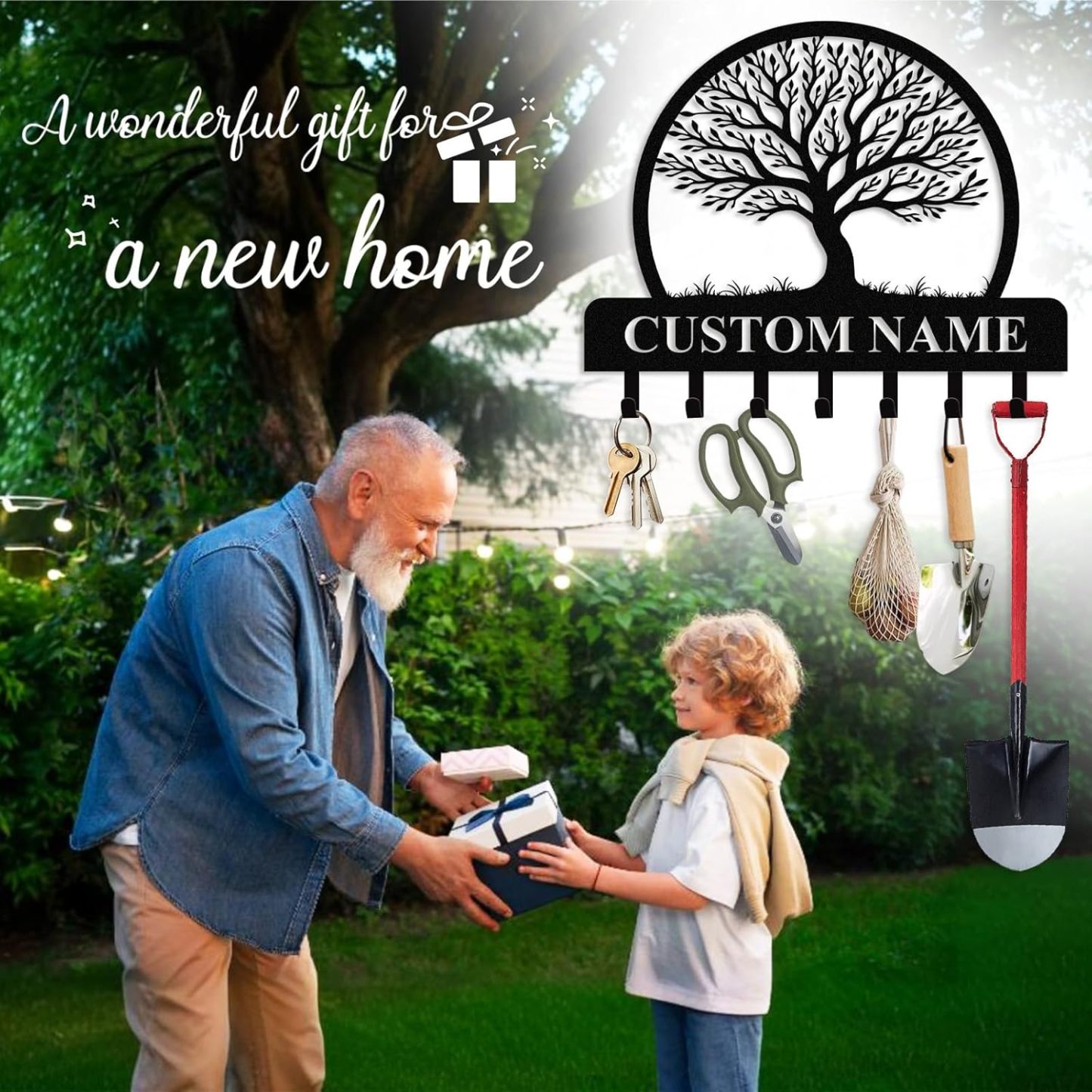 Personalized Key Holder for Wall, Custom Camping Wall Key Hooks with Name-MetalsignX