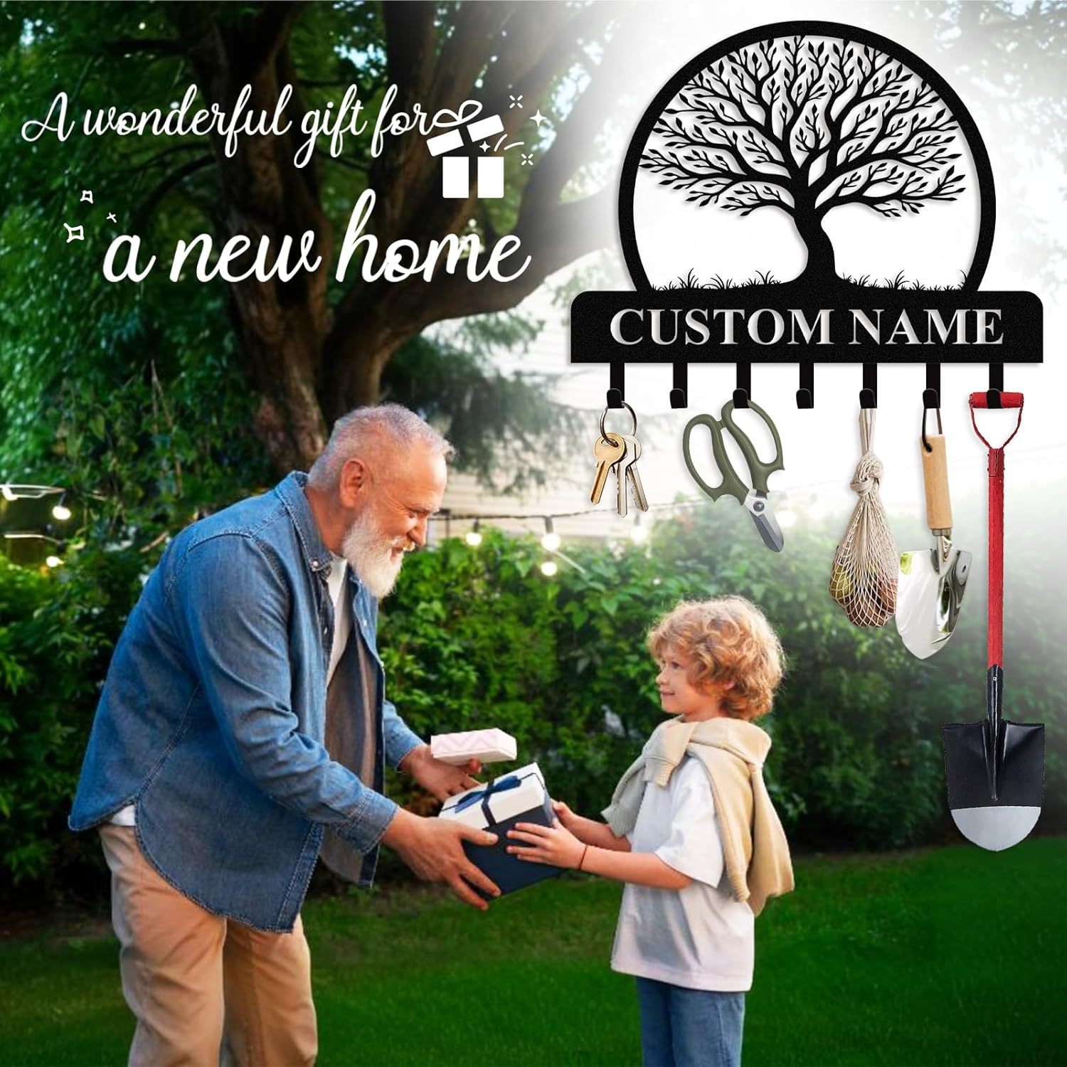 Personalized Key Holder for Wall, Custom Camping Wall Key Hooks with Name-MetalsignX