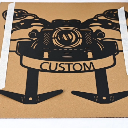 Custom Name Motorcycle Helmet Hanger with Hooks, Personalized Metal Wall Mount Rack for Helmet, Coat, and Riding Accessories