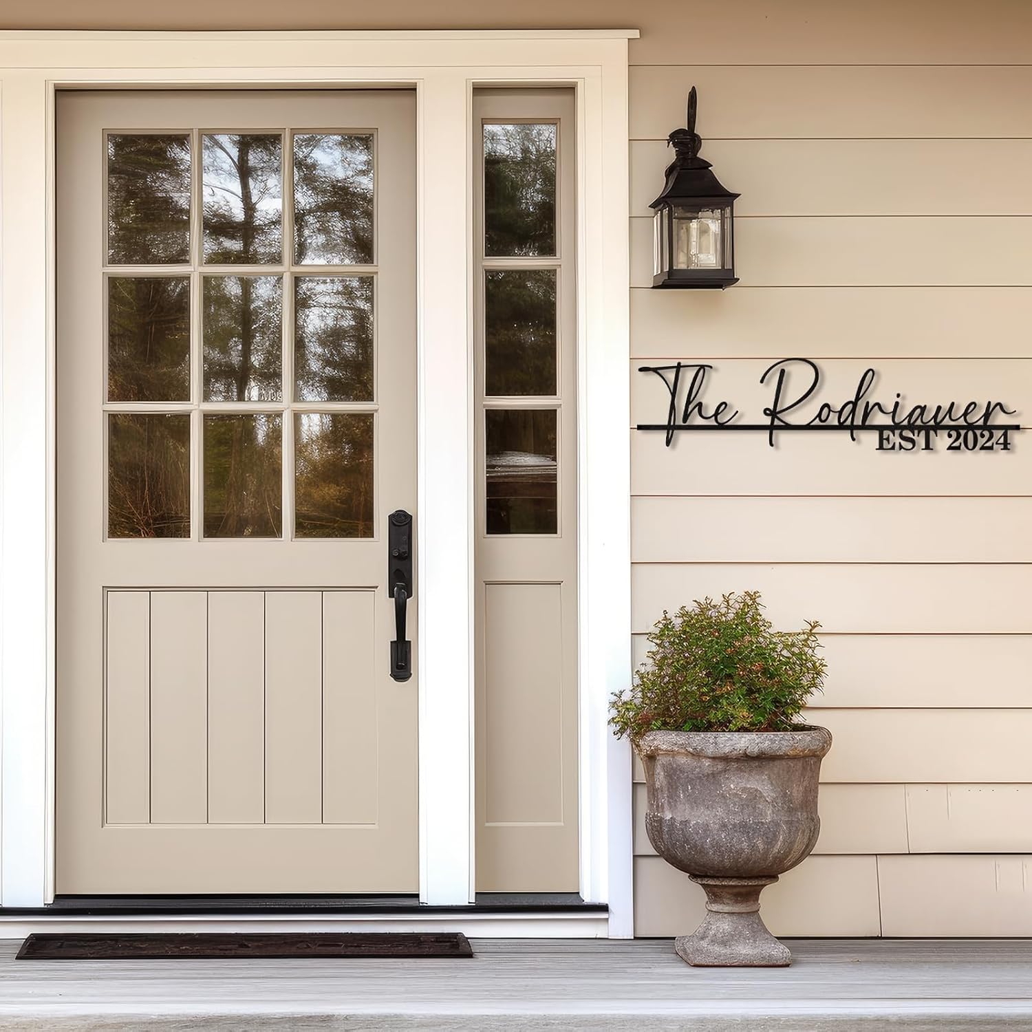 Personalized Metal Family Name Sign, Split Letter Monogram Wall Decor & Last Name Home Decor-MetalsignX