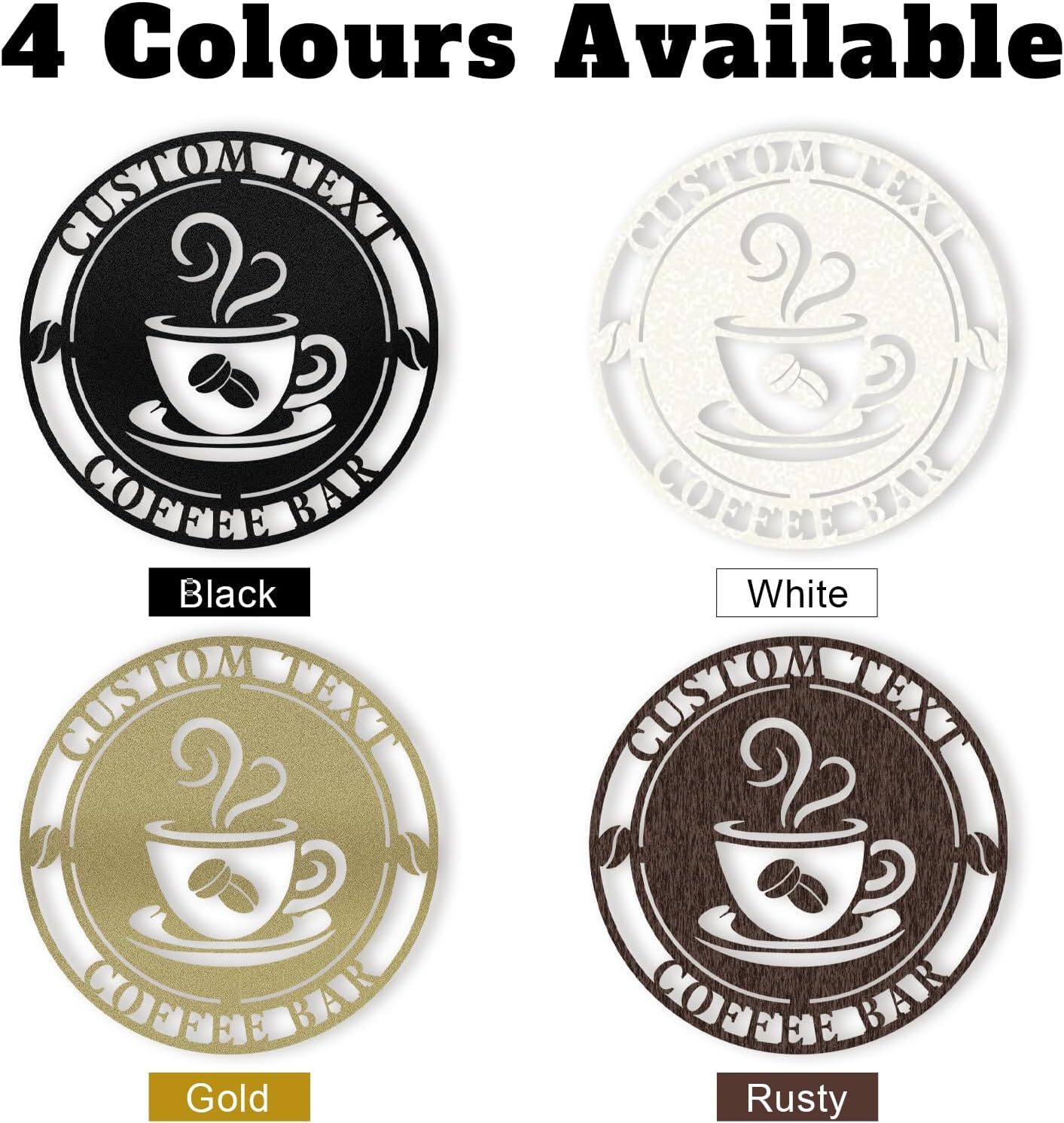 Personalized Kitchen Wall Plaque - Coffee, BBQ & Wine Metal Art for Food Lovers-MetalsignX