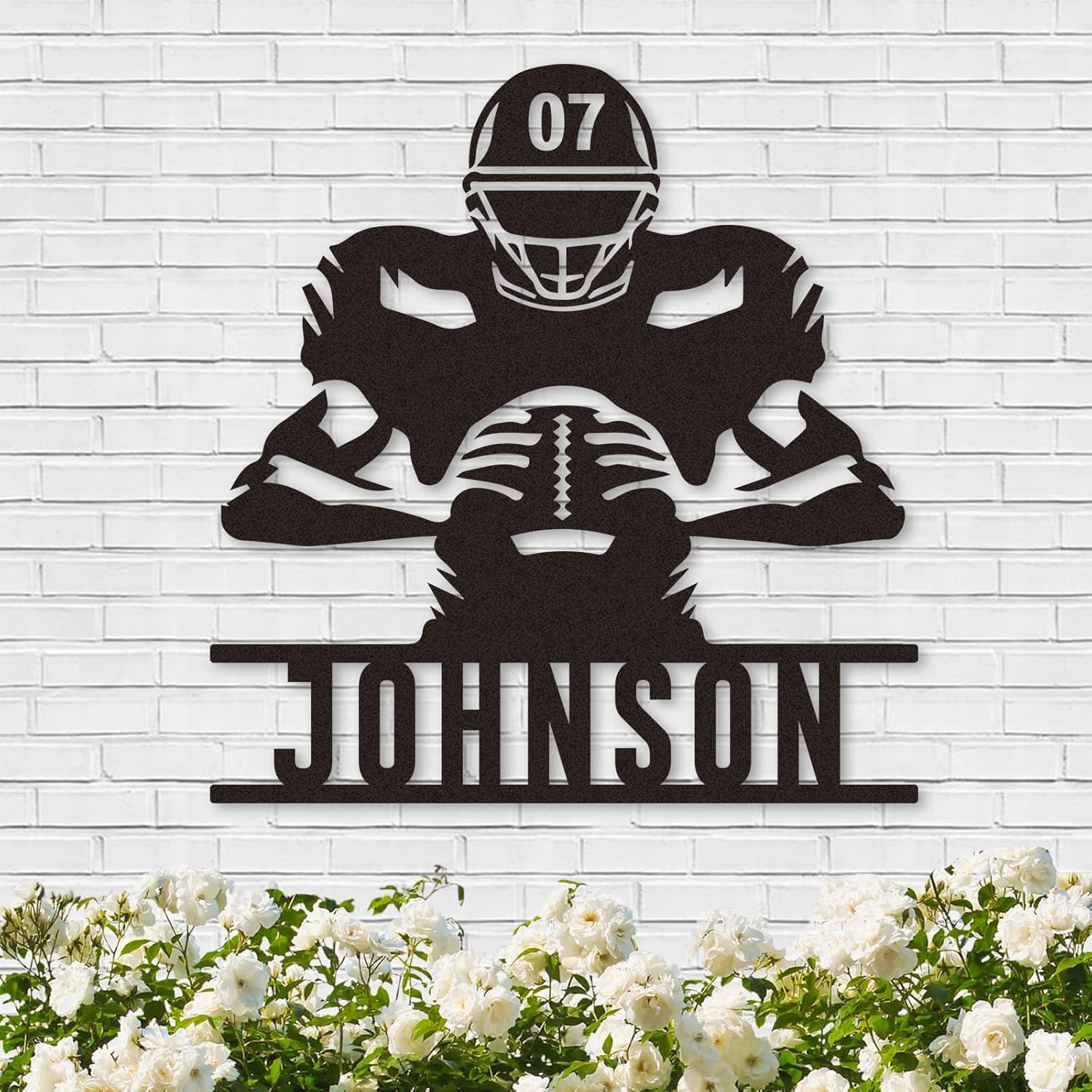 Personalized Football Metal Sign, Metal Signs Customized, Custom Ball Football Metal Wall Art, Custom Signs Outdoor Metal, Custom Name Sign Football Room Decor for Boys