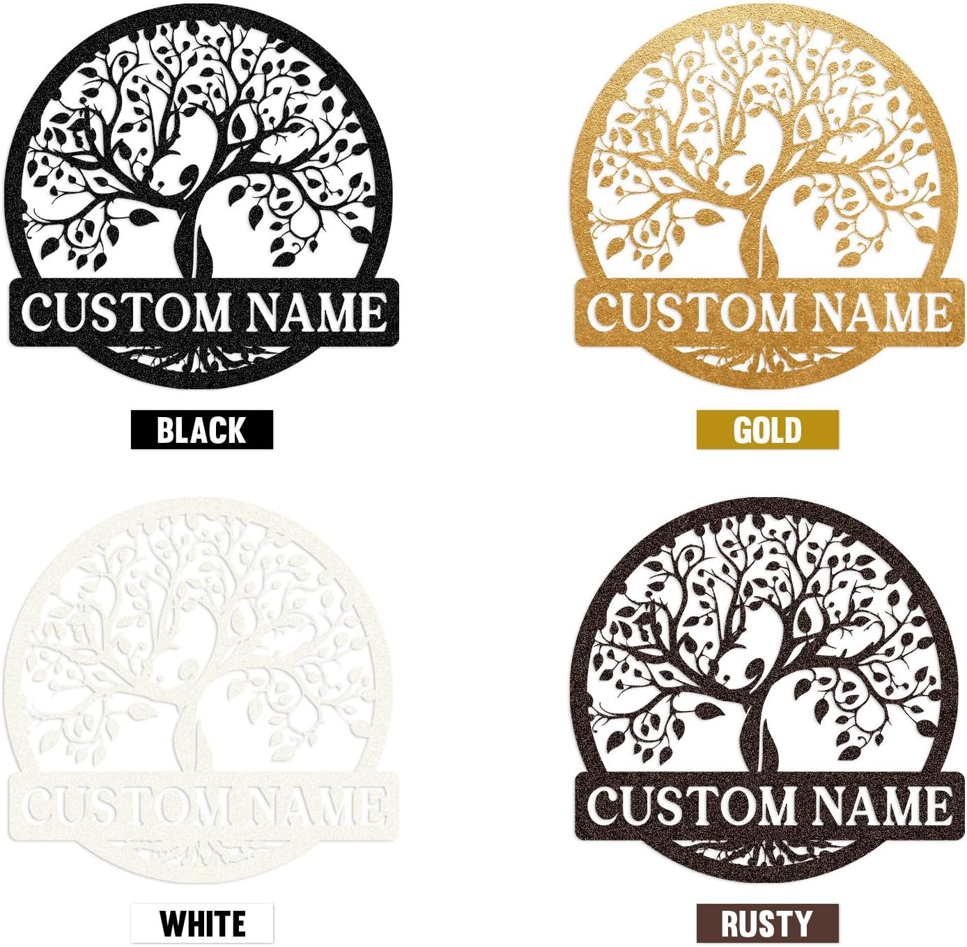 Personalized Metal Wall Art - Custom Family Name Sign for Weddings & Housewarming-MetalsignX