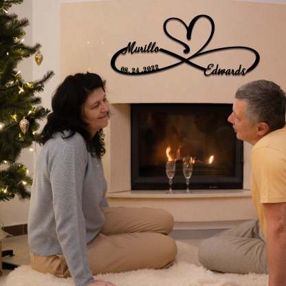 Personalized 100% Handmade Wedding Metal Sign of Name And Special Date-MetalsignX