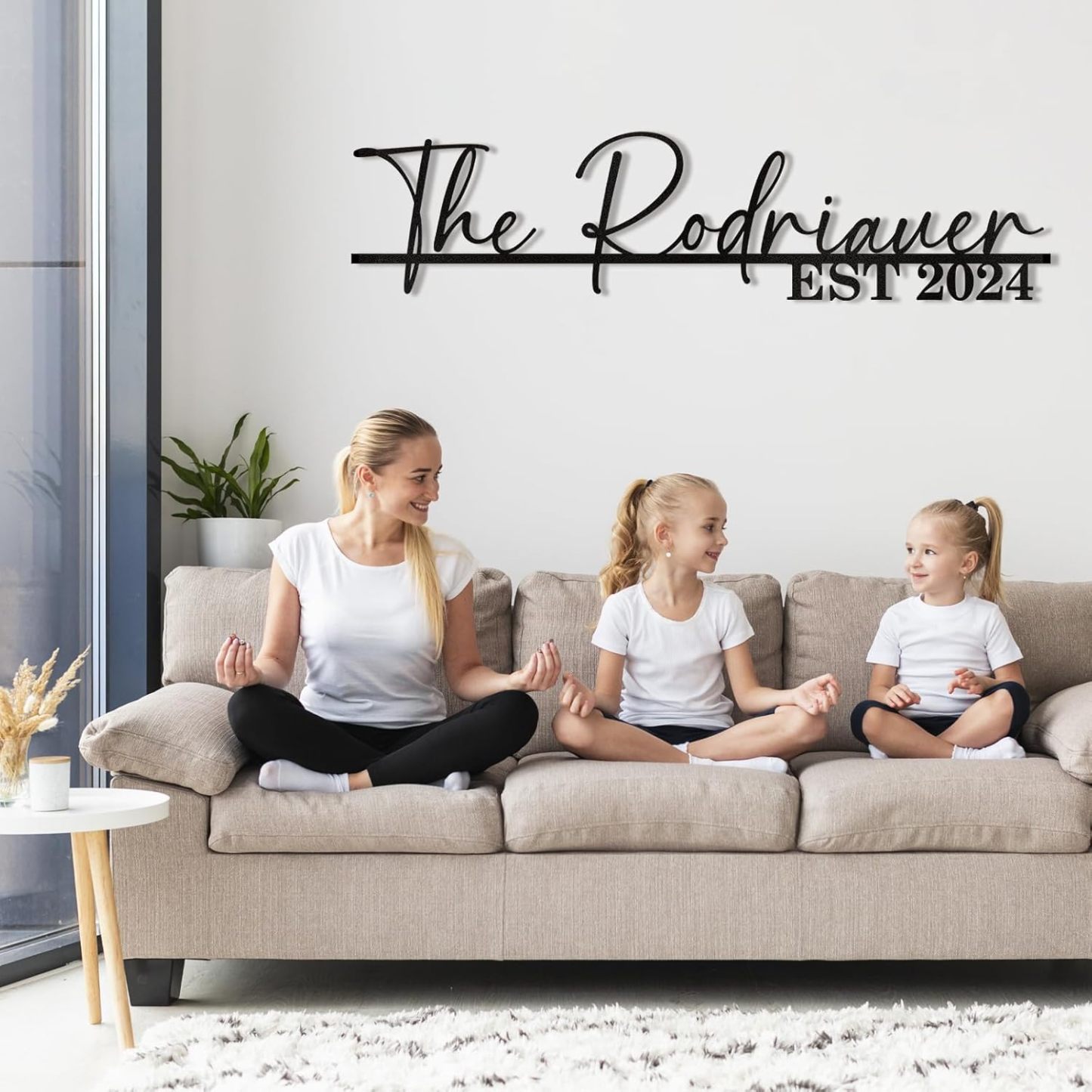 Personalized Metal Family Name Sign, Split Letter Monogram Wall Decor & Last Name Home Decor-MetalsignX