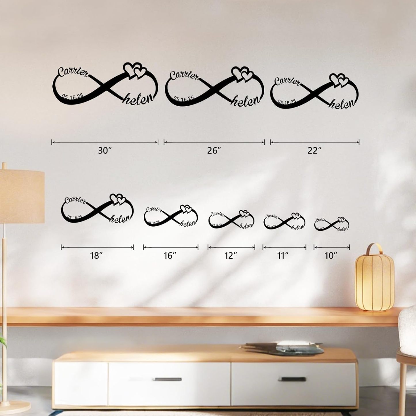 Personalized Infinity Sign, Custom Metal Name Sign, Wedding & Engagement Gift, Family Wall Art, Housewarming Gift-MetalsignX