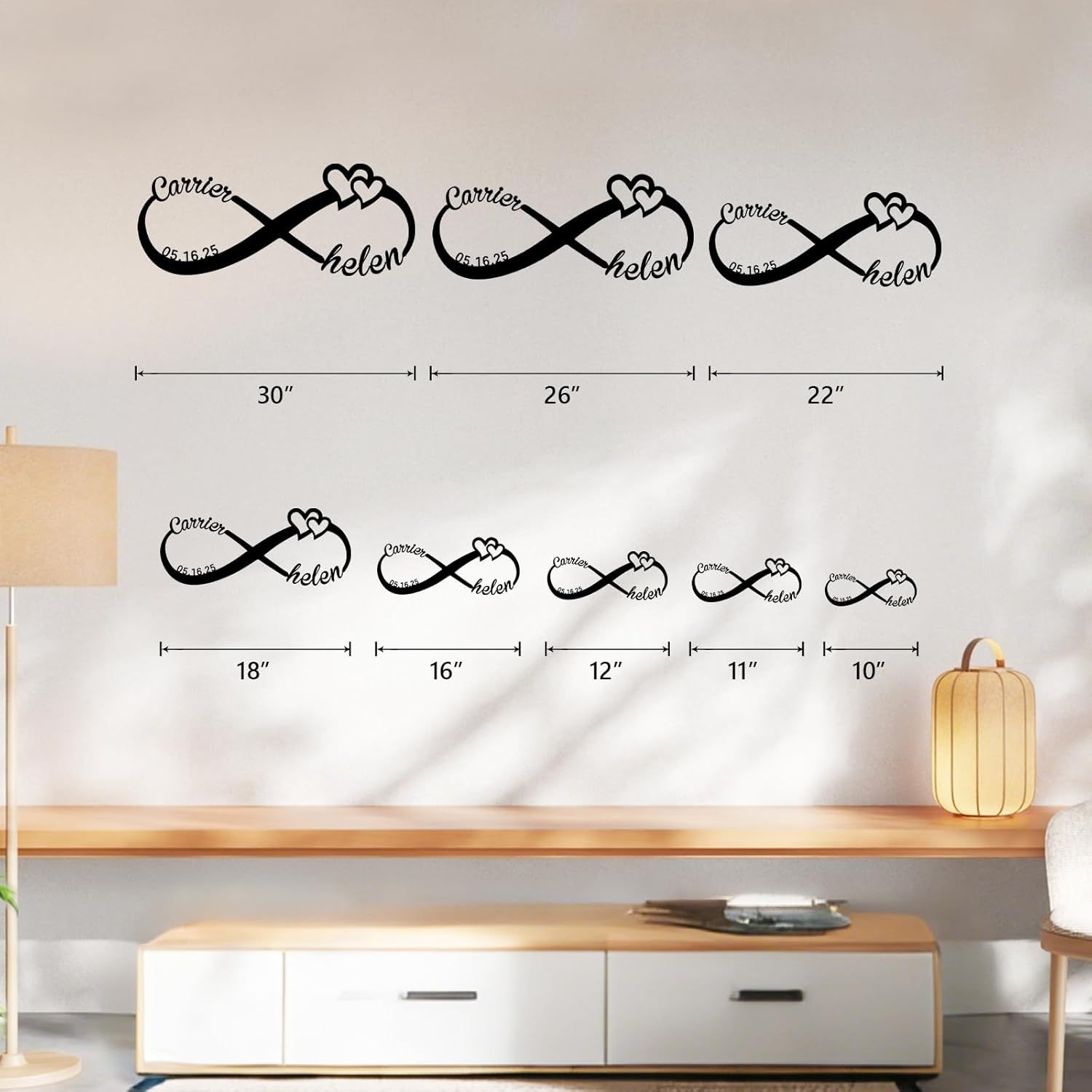 Personalized Infinity Sign, Custom Metal Name Sign, Wedding & Engagement Gift, Family Wall Art, Housewarming Gift-MetalsignX