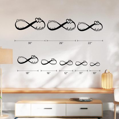 Personalized Infinity Sign, Custom Metal Name Sign, Wedding & Engagement Gift, Family Wall Art, Housewarming Gift-MetalsignX