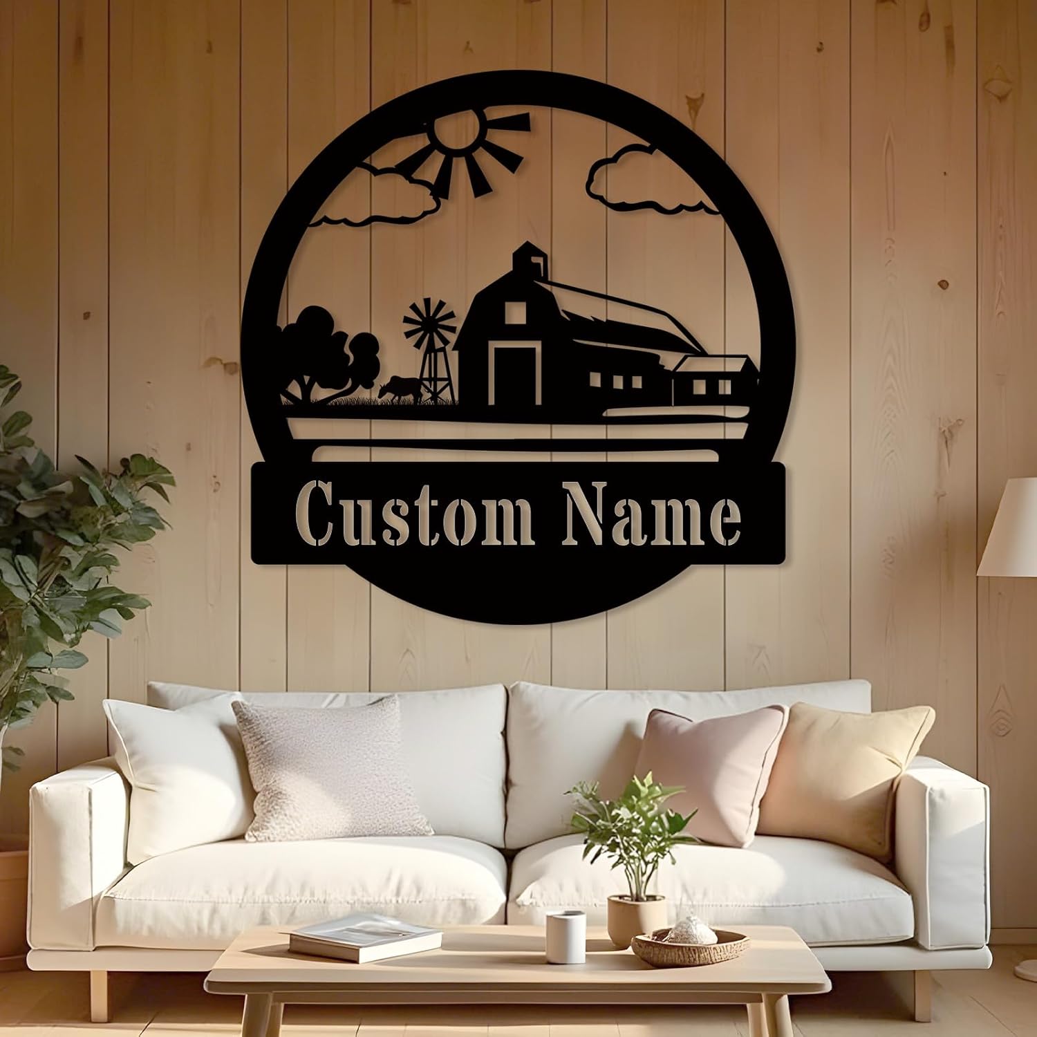 Personalized Antler Metal Cabin Sign | Custom Metal Sign | Family Sign Wall Art | Outdoor Deer Hunter Gift -MetalsignX