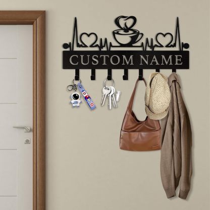 Personalized Key Holder on Wall, Custom Key Hanger Wall Mount with Name-MetalsignX